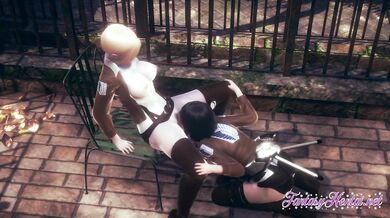 Attack on Titans - Annie & Mikasa Lesbian sex