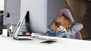 Otter Babe Orders Fuck Robot and gets Fucked Silly - Second Life Yiff