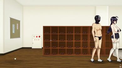 Breeding Logs [Japanese Hentai game] Ep.1 fuck bucket head and squirting in a public library