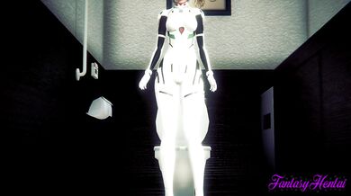 Evangelion Hentai - Rei Ayanami Pee in a Toilet
