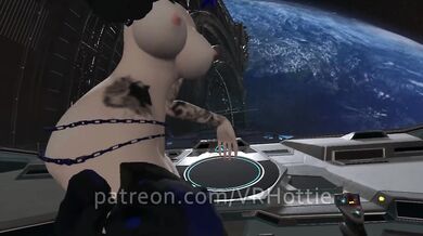 Cyberpunk 2077 Blue Haired Babe Fucks You in Pilot Chair Space Station Parody Robot POV Lap Dance