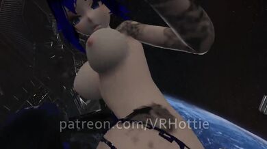Cyberpunk 2077 Blue Haired Babe Fucks You in Pilot Chair Space Station Parody Robot POV Lap Dance