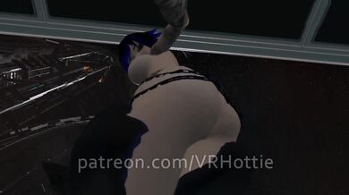 Cyberpunk 2077 Blue Haired Babe Fucks You in Pilot Chair Space Station Parody Robot POV Lap Dance