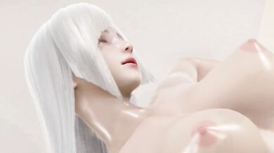 Honey select 2 Beautiful white-haired girl and two strong men 3P