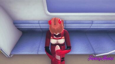 Evangelion Hentai - Shinji Hard Sex With Asuka in a Train