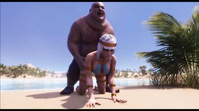 Fat ugly guy fucks egyptian princess (Wildlife animation)