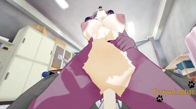 Beastars Hentai - POV Juno Yiff at theater club 3/3