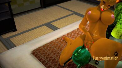 Furry Hentai 3D - Threesome Lizard Mouse and Dragon Hard Sex 2/2