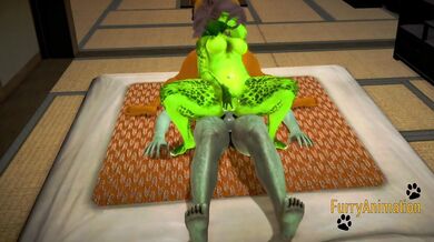 Furry Hentai 3D - Threesome Lizard Mouse and Dragon Hard Sex 2/2