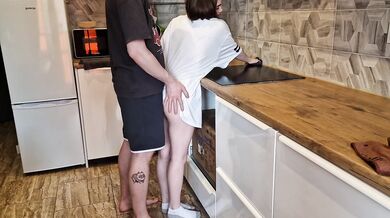 passionate sex in the kitchen