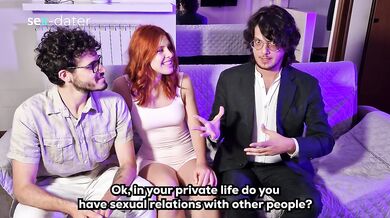 First Porn Casting and Interview degenerates into a Dirty Threesome - 2 Guys 1 Girls FMM