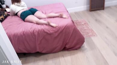 BIG BOOTY step-sis wanted me to OIL and MASSAGE her ass - Emma Magnolia