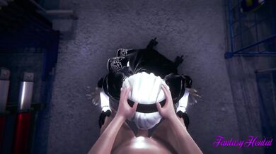 Nier Automata Hentai - 2B Blowjob and Fucked