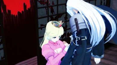 Sephiroth fucking Princess Peach, cum inside her pussy - Super Smash Bros. Hentai