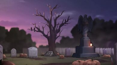 Summertime Saga 0.20.6 - Graveyard Halloween vampire sex