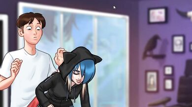 Summertime Saga 0.20.6 - Graveyard Halloween vampire sex