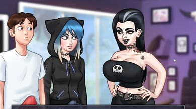 Summertime Saga 0.20.6 - Graveyard Halloween vampire sex