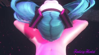 Vocaloid Hentai - POV Miku Blowjob in a Striptease Club