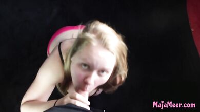 Blonde teen has first time