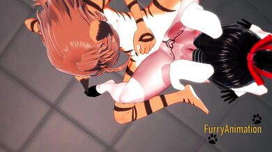 Furry Yuri Hentai - Bunny & Tiger scissors Lesbian