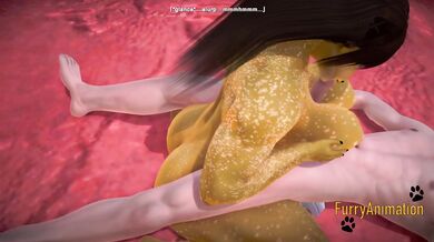 Furry Hentai 3D Yiff - Vore Kangaroo & Human Wolf sex in stomatch