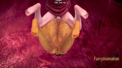 Furry Hentai 3D Yiff - Vore Kangaroo & Human Wolf sex in stomatch
