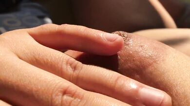 Massaging my boobs with my own vaginal fluids - Nipple playing