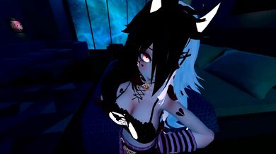Girl cums from her lush toy | vrchat erp
