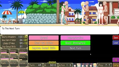 Let's turn the flirting beach into a nudist fuck beach [Adult game] Ep.2 outdoor voyeurism