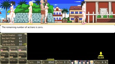 Let's turn the flirting beach into a nudist fuck beach [Adult game] Ep.2 outdoor voyeurism