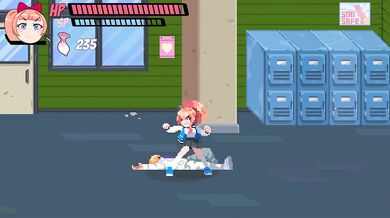BONUS Lewd City Girls [Hentai pixel game] Deepthroat and cum in mouth scene