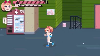 BONUS Lewd City Girls [Hentai pixel game] Deepthroat and cum in mouth scene