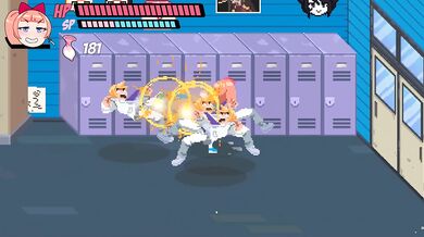 BONUS Lewd City Girls [Hentai pixel game] Deepthroat and cum in mouth scene