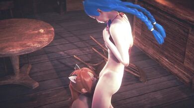 League of leguends LOL Hentai 3D - Jinx has sex in a tavern