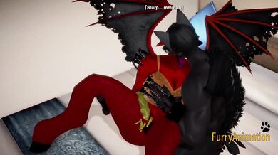 Furry Hentai 3D Yiff - Dark Wolf & Red Dragon Hard Sex