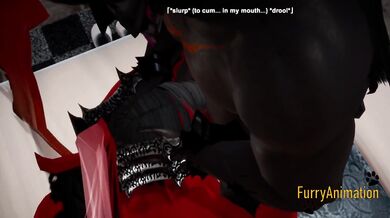 Furry Hentai 3D Yiff - Dark Wolf & Red Dragon Hard Sex