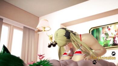 Furry Hentai 3D Yiff - Dragon Human & giraffe with big boobs hard sex