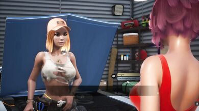 SunbayCity [SFM Hentai game] Ep.1 Wandering around in a sexy red one piece swimsuit in a GTA parody