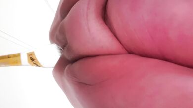 BBWFISTSLUT extreme anal bottle insertion