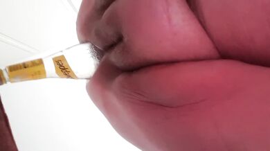 BBWFISTSLUT extreme anal bottle insertion