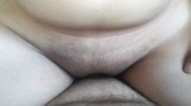 College girl with big boobs riding my cock and get creampie! No condom