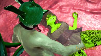 Furry Hentai Vore - Dragon Boy have sex with Lizard in a Stomatch