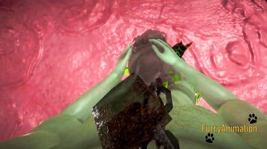 Furry Hentai Vore - Dragon Boy have sex with Lizard in a Stomatch