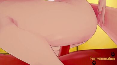 Furry Hentai - Dingo is fucked by a Horse