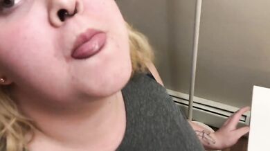 CHUBBY BBW TEEN GULPS DOWN ENTIRE WEIGHT GAIN SHAKE AND DESSERT