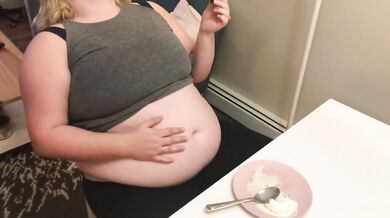 CHUBBY BBW TEEN GULPS DOWN ENTIRE WEIGHT GAIN SHAKE AND DESSERT