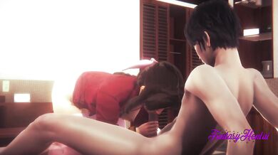 Final Fantasy VII Hentai 3D - Aerith makes her boy enjoy a lot
