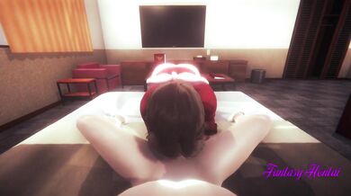 Final Fantasy VII Hentai 3D - Aerith makes her boy enjoy a lot