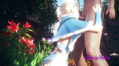 Frozen 3D Hentai - Elsa Handjob and Blowjob Cumming in her mouth
