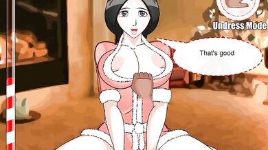 [Xmas Hentai Game] Ep.2 Unohana Horny Xmas - Santa fucks a bad naughty girl